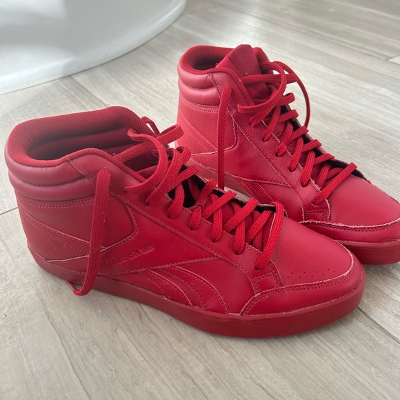 Red Reebok Hightops, size 10.5 - Picture 5 of 5